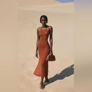 Cult Gaia Demi Crochet Cover Up Dress